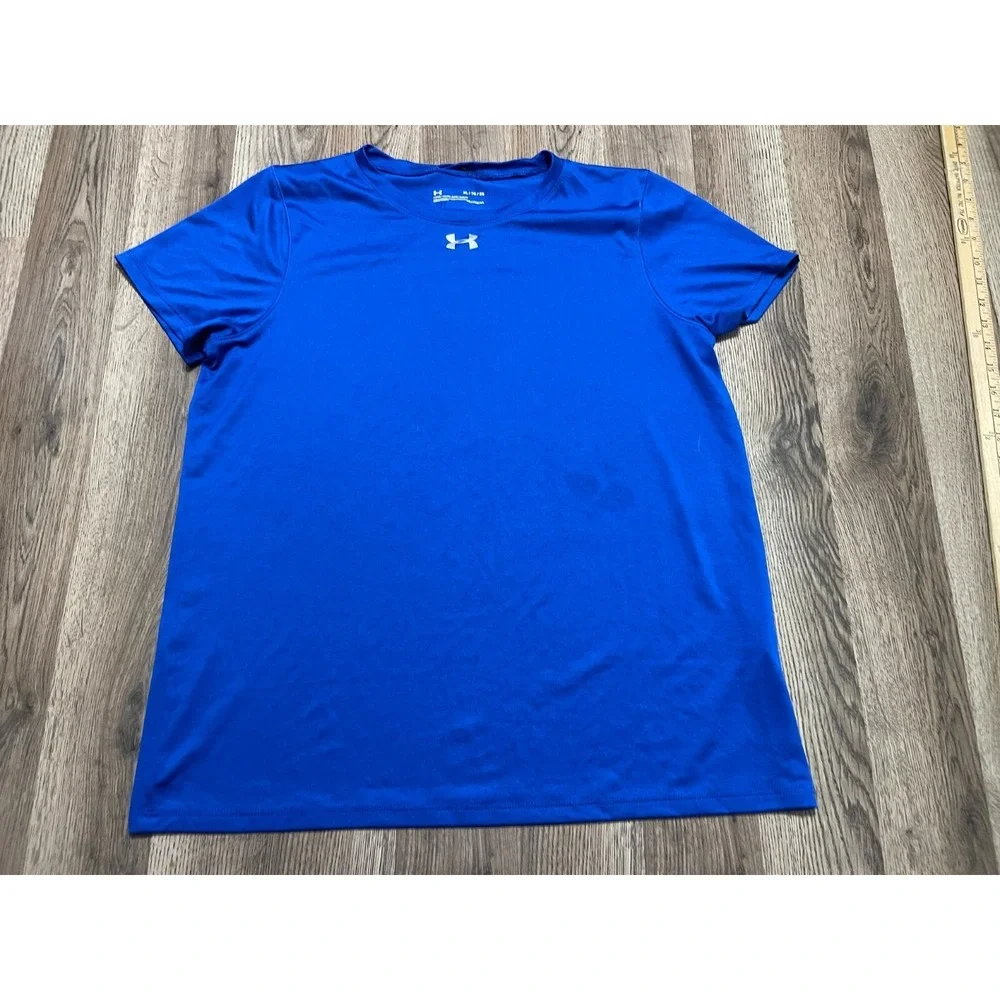 Under Armour Shirt, Men's Size XL, Blue, Crew Neck, Athletic Wear